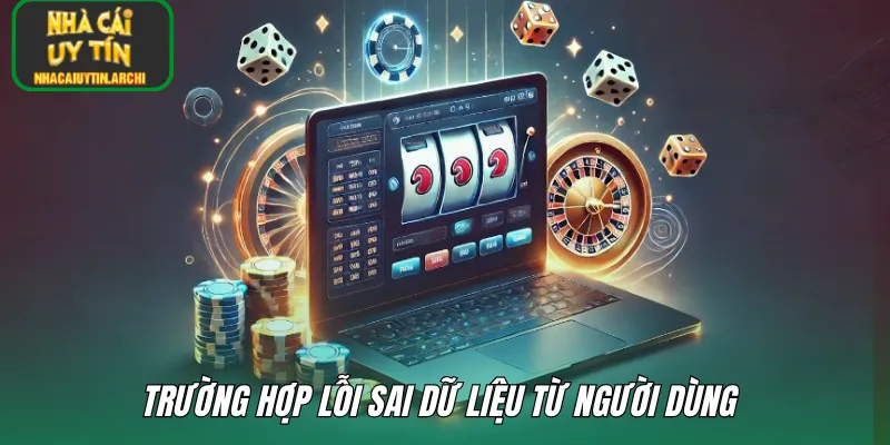 Trường hợp lỗi sai dữ liệu từ người dùng 