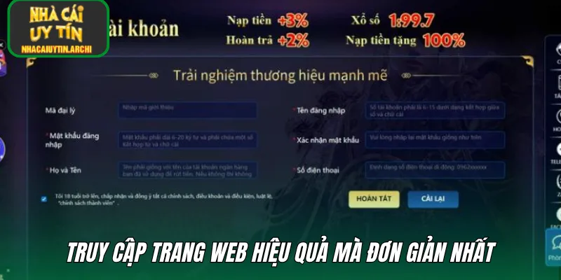 Truy cập trang web hiệu quả mà đơn giản nhất 
